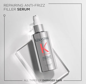 Kérastase Première Repairing Anti-Frizz Filler Heat Protecting Hair Serum for Damaged Hair with Peptides and Glycine 90ml