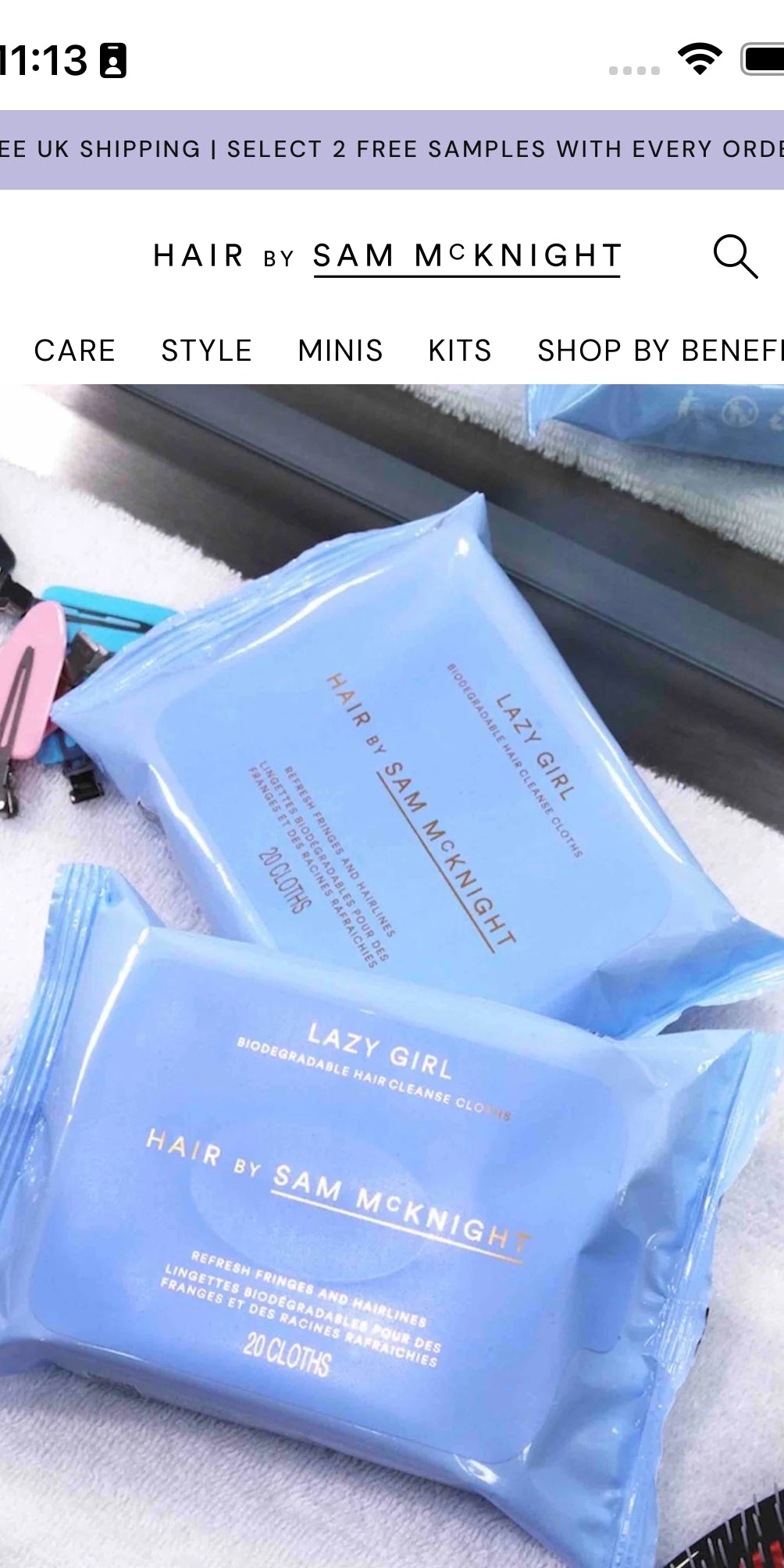 LAZY GIRL BIODEGRADABLE HAIR CLEANSE CLOTHS